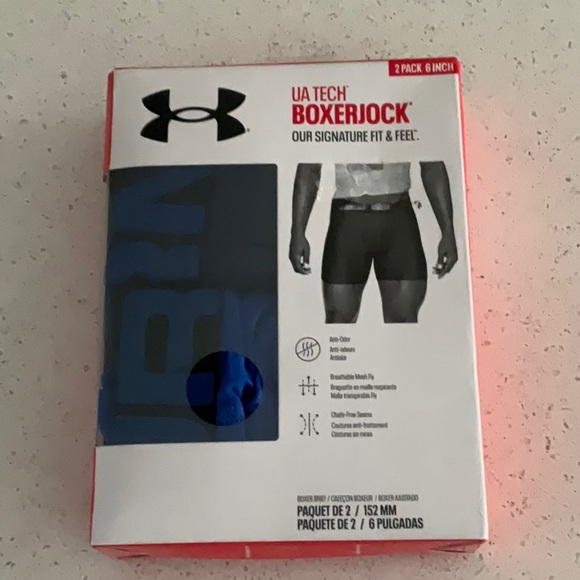 Mens UA tech BoxerJock brief 2 pack - Picture 2 of 9
